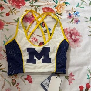 University of Michigan Sports Bra size M new with tag